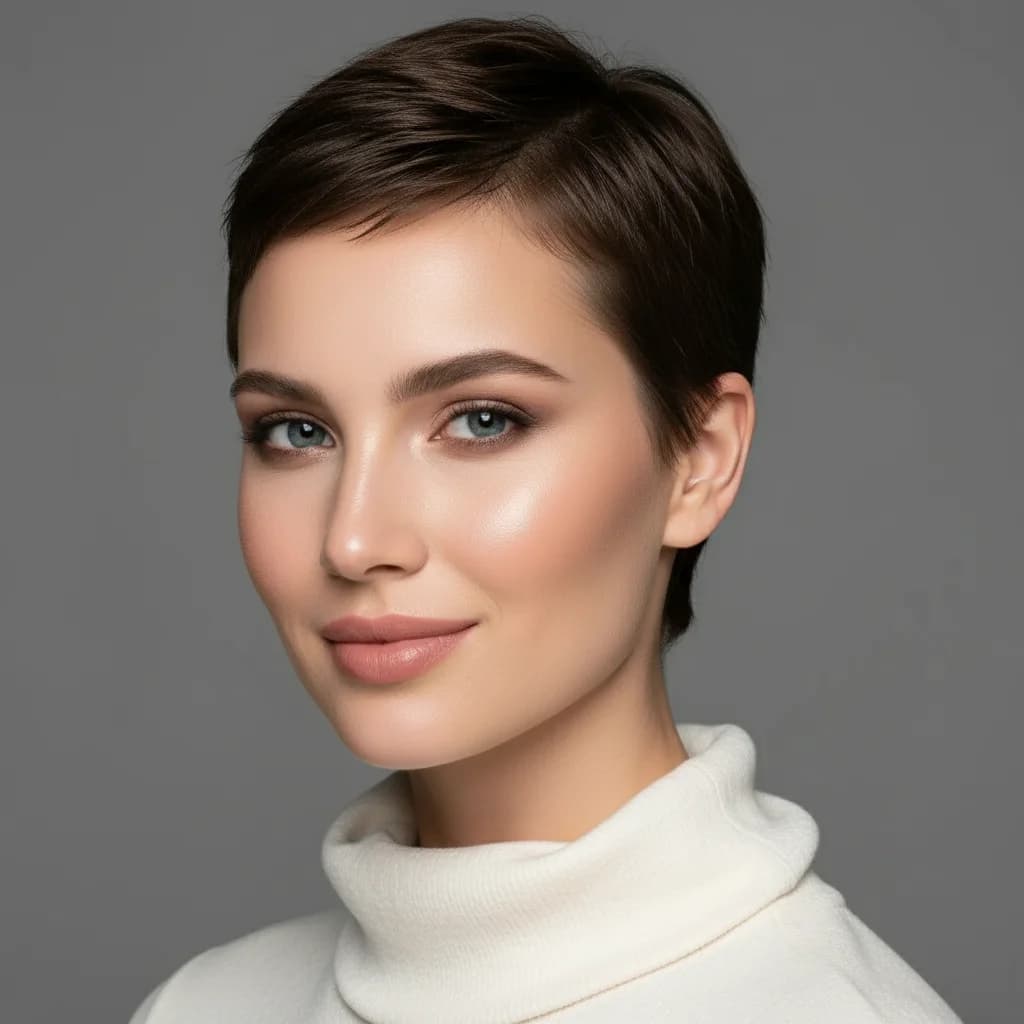 Pixie hairstyle reference for fine thin hair