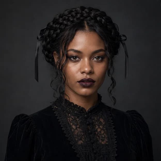 Gothic Braided Crown gothic hairstyle