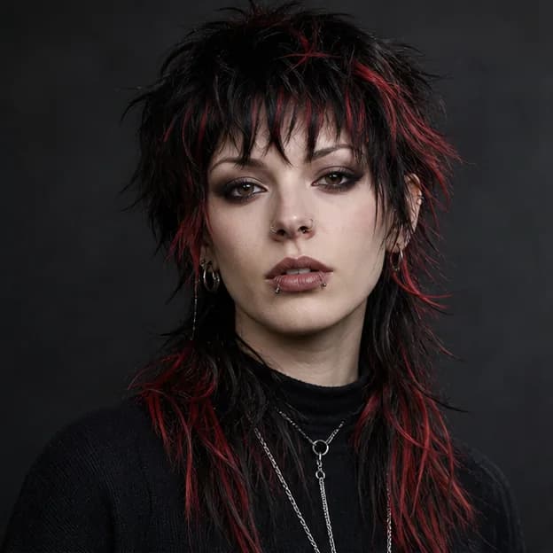 Choppy Gothic Mullet gothic hairstyle