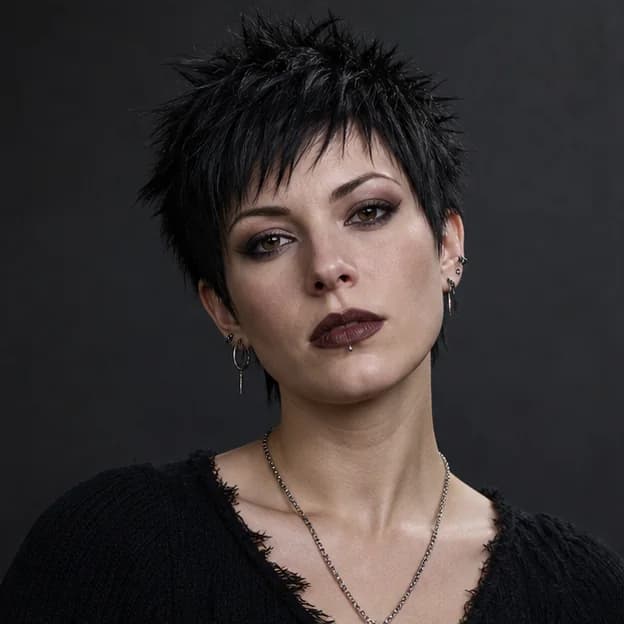Spiky Gothic Pixie gothic hairstyle