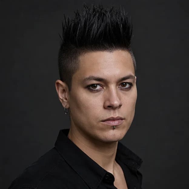 Wearable Deathhawk gothic hairstyle